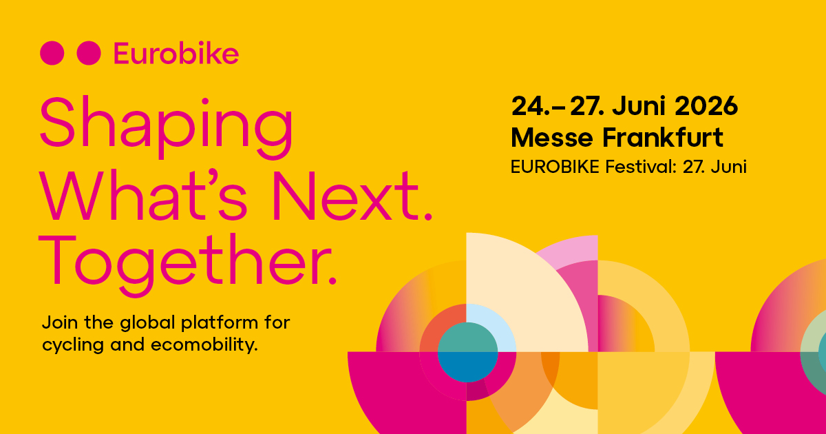EUROBIKE-Keyvisual mit Messe-Slogan 2026