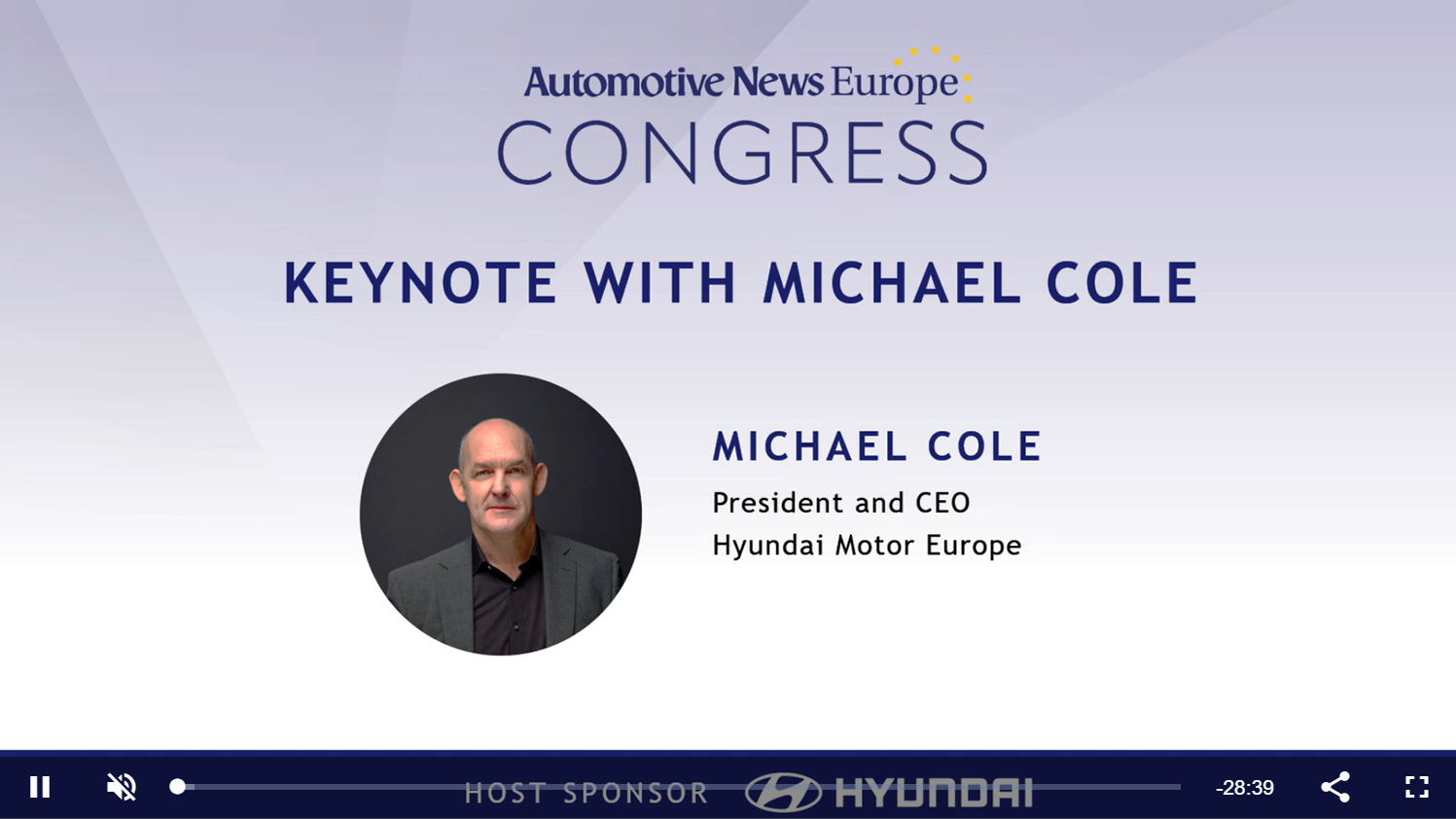 Michael Cole at the 2024 Automotive News Europe Congress