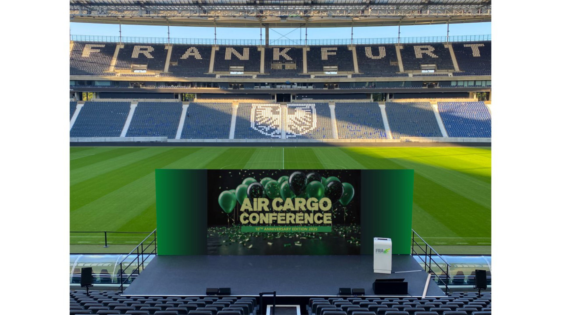 Air Cargo Conference stage in the stadium