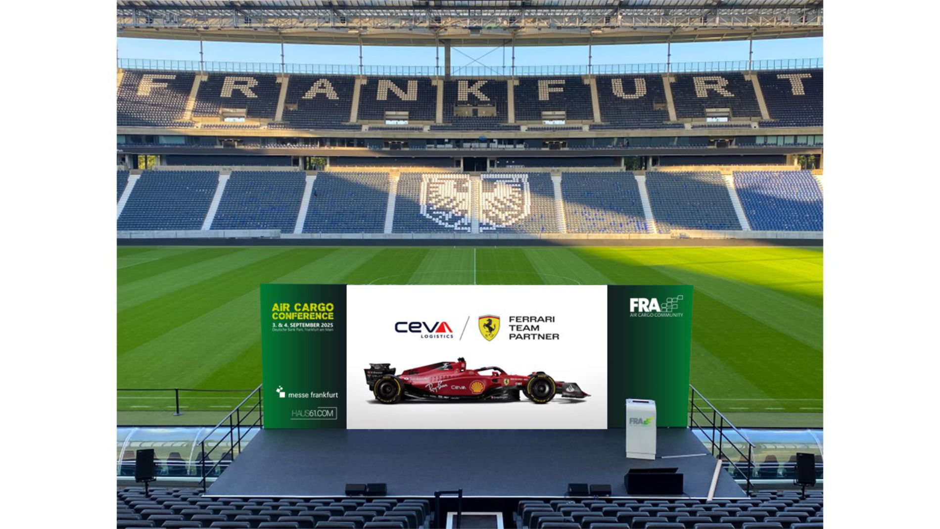 Air Cargo Conference stage in the stadium