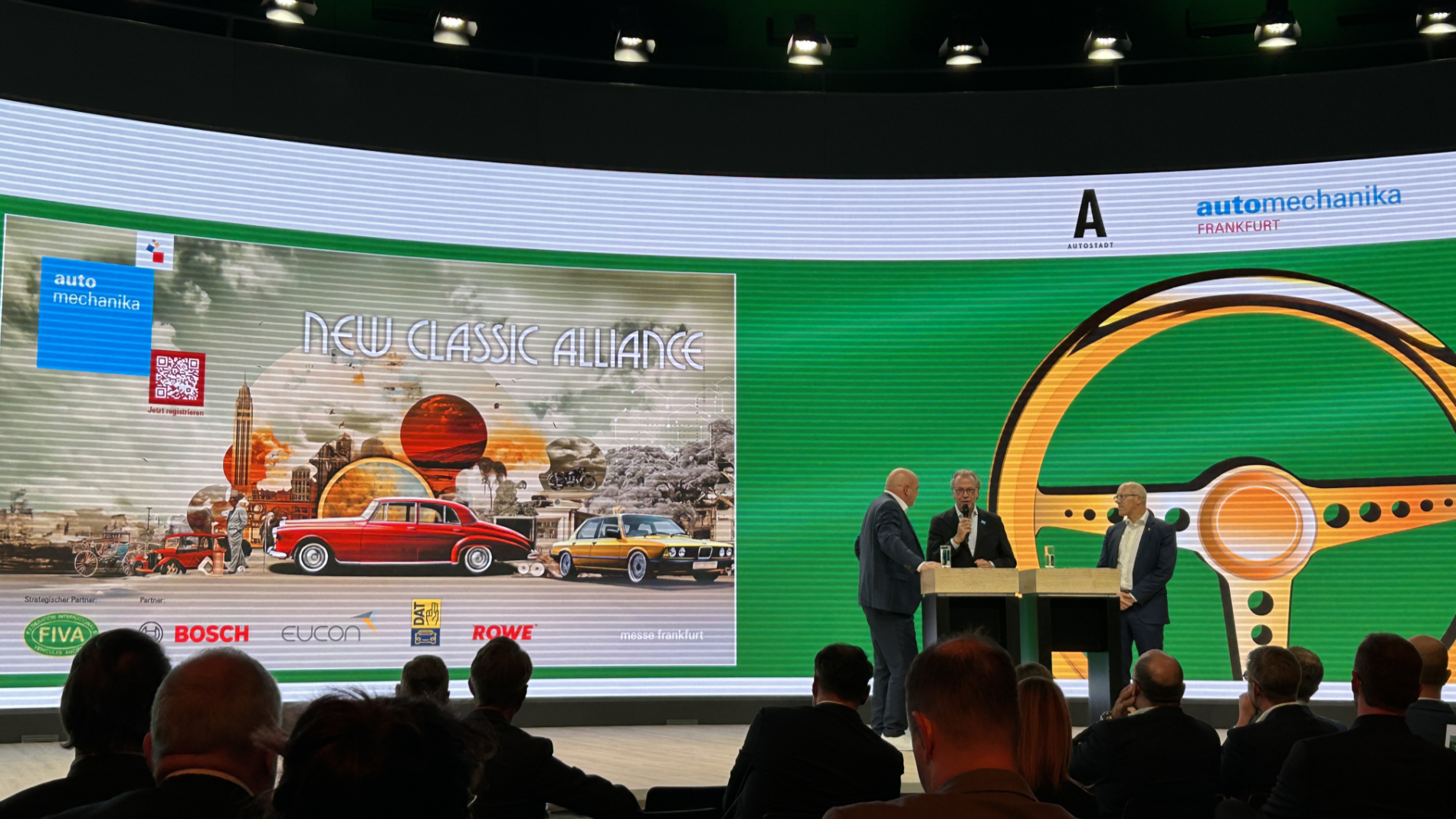 Michael Johannes on the stage of "Classic Car" Award