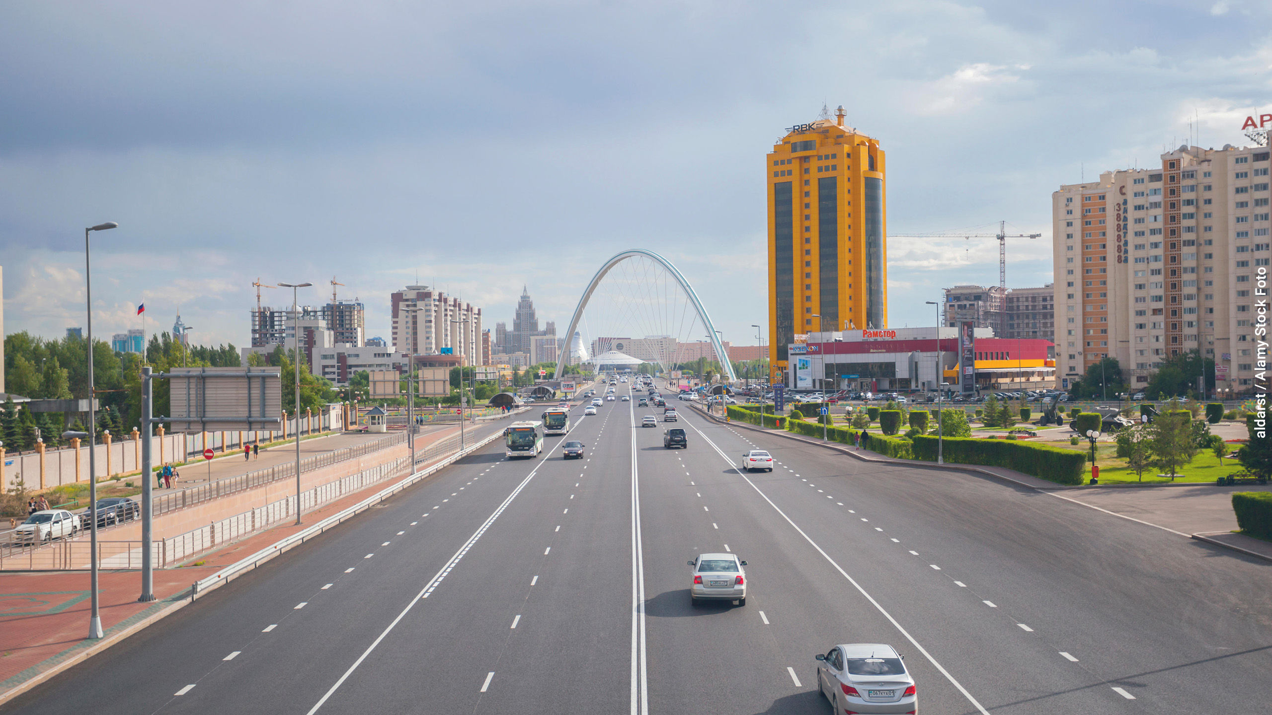 View of a motorway in Central Asia