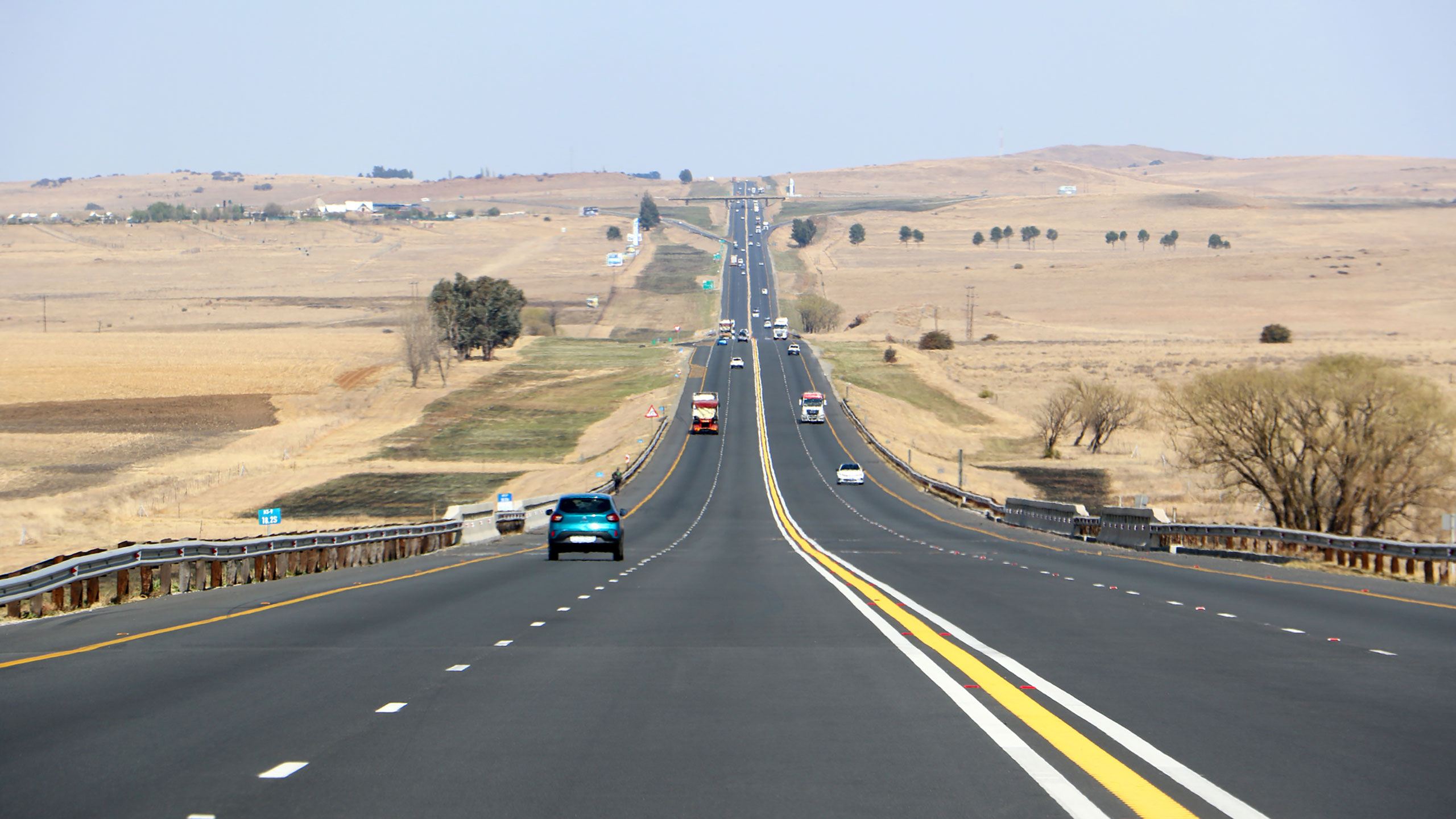 Motorway between fields