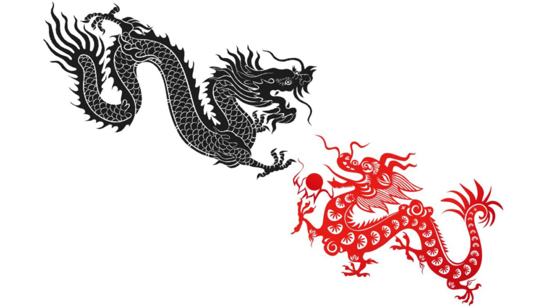 Zwei Chinesische Drachen