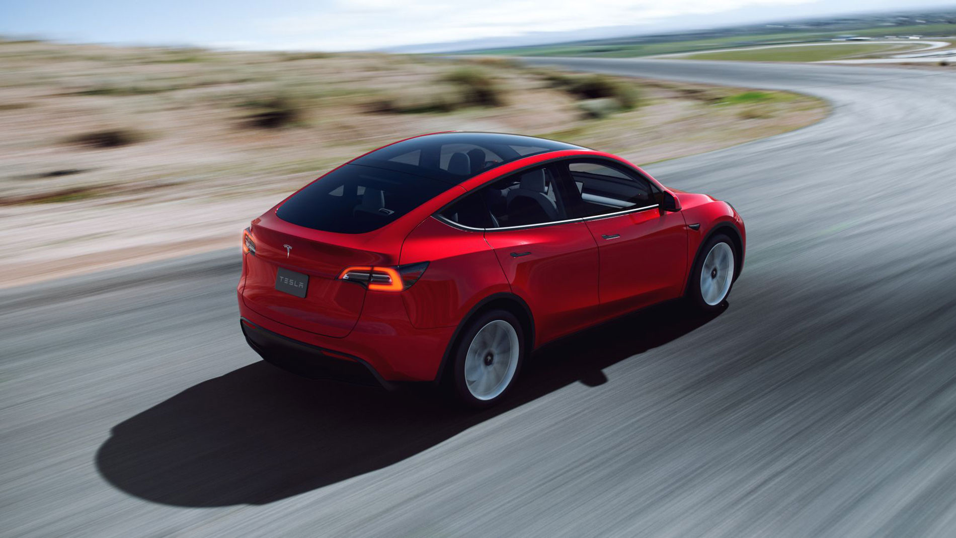 Red Tesla Model Y