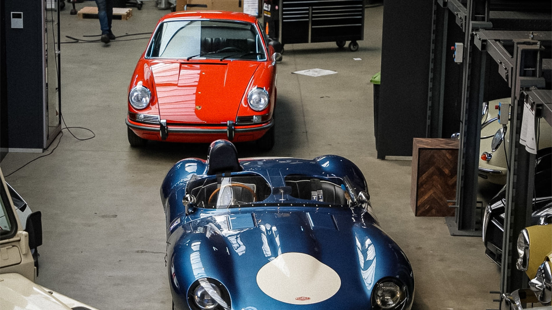 Historic sports cars in classic collection